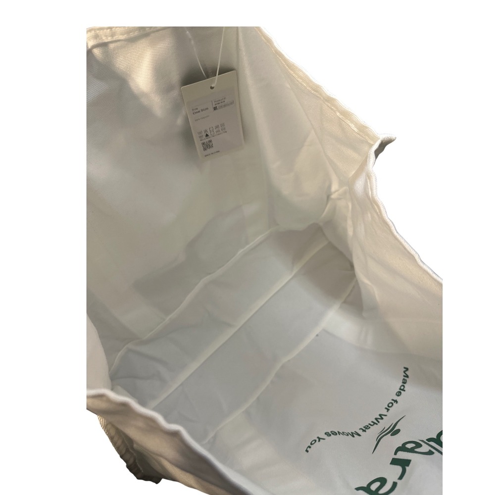 Halara White Canvas Tote Bag Made for What Moves You Large Gym Beach Shopper - Picture 3 of 3